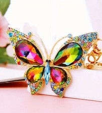 Portachiavi farfalla strass