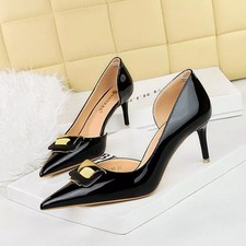 Decolte Nero Con Tacco 7,5 Cm