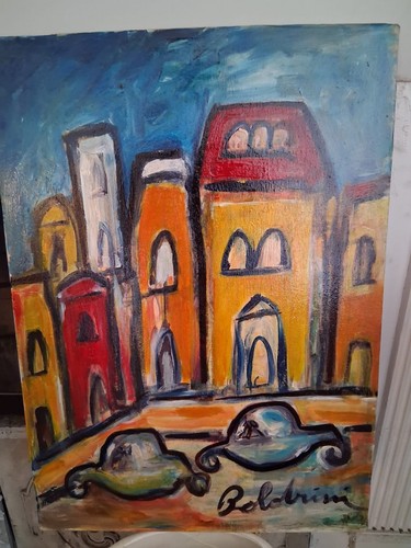 Gustavo boldrini olio tela - boldrini,olio, su
