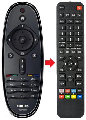 Telecomando adatto per philips - per,