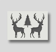 Renna Stencil di Natale per Creazione Carte, Wall Art, Decorazione Casa, Stencil Finestra