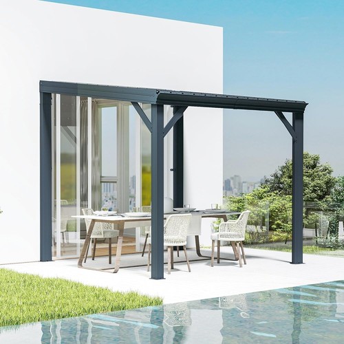 Domi 10x10ft lean gazebo - 10x10ft,