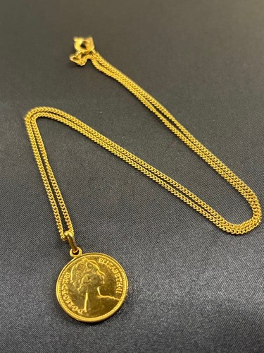 Collana con moneta elisabetta - collana,