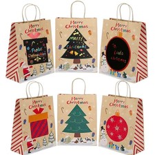 12 Sacchetti Regalo Natale Buste Regalo Natale Sacchetti Natalizi In Carta Kraft