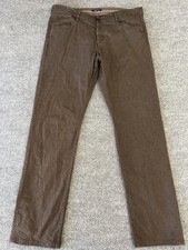 Bugatchi Pantalone Uomo 35 Marrone Cotone Elasticizzato Chino Gamba Dritta Casual TX6008P7