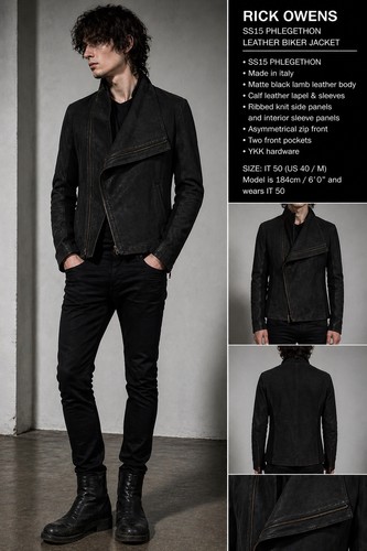 Rick owens ss15 leather - , biker