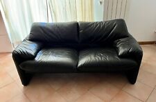 Cassina Maralunga 2 Divani Design anni '70 Vico Magistretti Pelle Nero