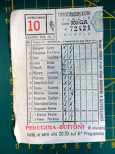SCHEDINA CONCORSO TOTOCALCIO CONI - CONCORSO N°10 DEL 1952 -