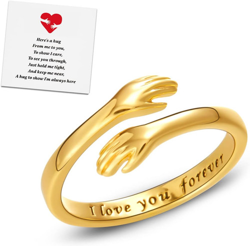 Anello abbraccio donna argento - anello,