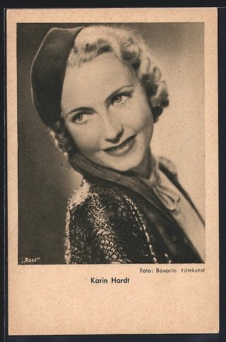 Cartolina attrice karin - karin, hardt
