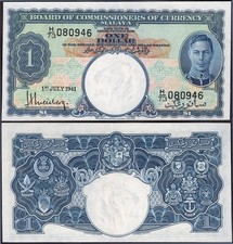 Malesia. One Dollar 1-7-1941