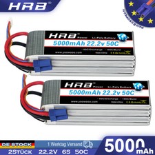 2 Pezzi HRB 6S 5000mAh 22,2V LiPo Batteria EC5 – Potenza Stabile per RC Auto Drone
