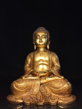 Copper imitation gilded Buddha