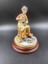 SCULTURA STATUA STATUETTA SOPRAMMOBILE RAGAZZO CALZOLAIO CAPODIMONTE SARTORI