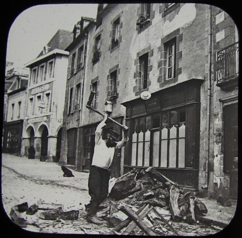 Glass magic lantern slide - lantern,