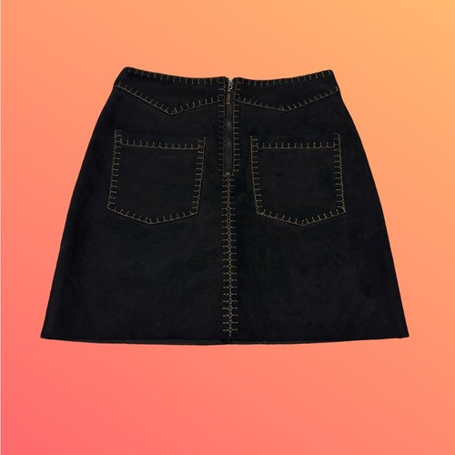 Minigonna zara nera con - zara,