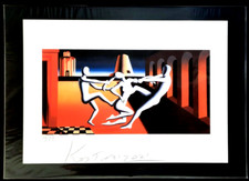 Mark Kostabi - 70x50 cm Limited - 23/50 con passepartout di alta qualità
