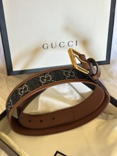 GUCCI GG Logo Brown Denim