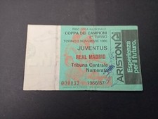 biglietto stadio JUVENTUS REAL MADRID Coppa dei Campioni 1986 / 87  000033