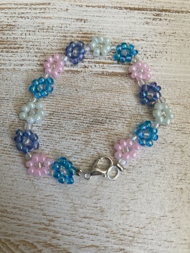 Bracciale con fiori perline - con, di