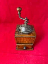 Macinino per caffè in legno con cassetto, antico (MAC51)