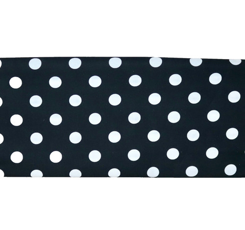 Tessuto cotone pois bianco e - a,
