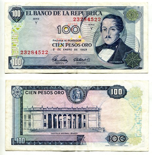 100 pesos oro colombia - colombia, /