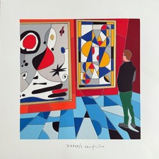 Ugo Nespolo serigrafia "the