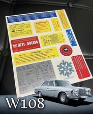 Mercedes W108 W109 Decal