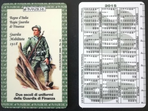 Calendarietto guardia - calendarietto, di