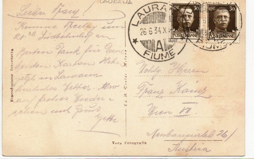 Laurana fiume 1934 ex - laurana,