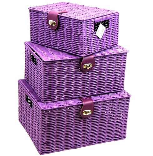 Cestino portaoggetti viola - cestino,