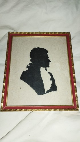 Quadro ricamato mano wolfang - ricamato,