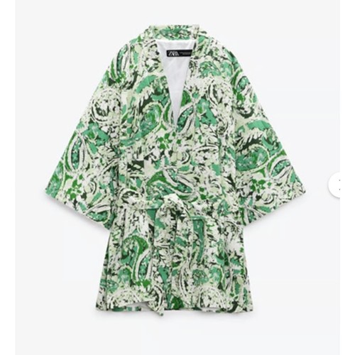 Zara linen blend printed - blend,