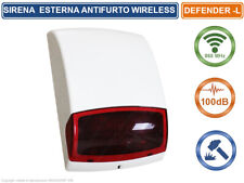 SIRENA SEGNALATORE OTTICO ACUSTICO WIRELESS 868 MHZ 100 DB PER ANTIFURTO ALLARME