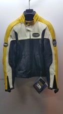 Giubbotto da Moto Vintage Spidi Factory Old Nero Bianco Giallo TG. S cod. P35