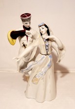 Danza georgiana, statua in porcellana, DULEVO, porcellana russa, URSS