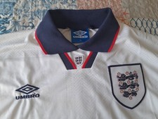 MAGLIA SHIRT VINTAGE FOOTBALL ENGLAND UMBRO XL MENS 112 cms. MADE IN ENGLAND