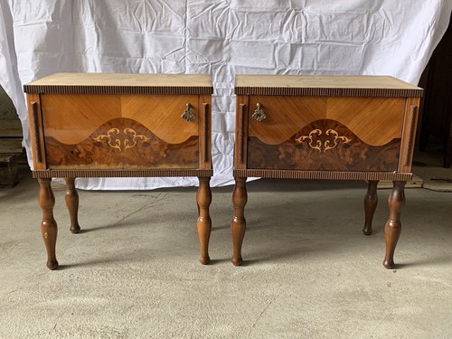 Coppia comodini antichi legno - antichi,