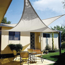 Tenda A Vela Ombreggiante Triangolare Bianca Parasole 5x5x5 Metri Ombra Veranda