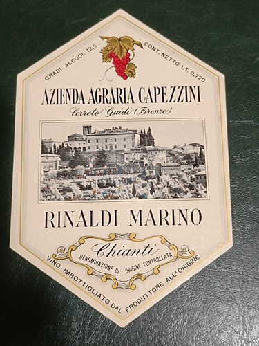 Etichetta vino chianti - chianti,
