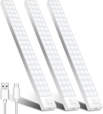 OUILA Led x3 Armadio con sensore di movimento, 4 Modalità, Sottopensile Luce