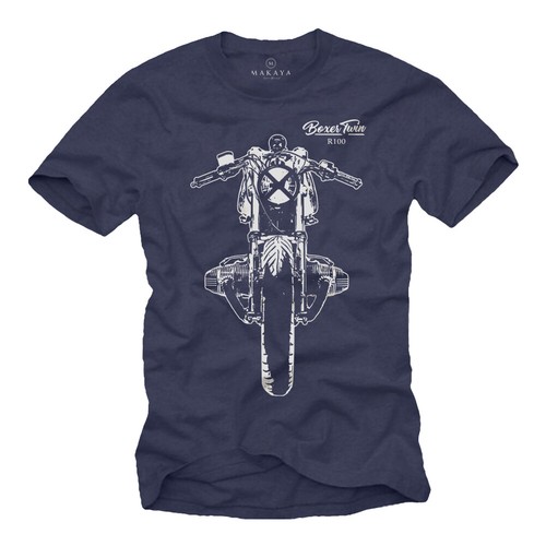Shirt moto uomo blu boxer - blu,