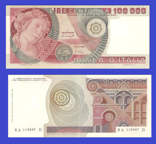 Italy 100000 lire 1978 copy - 1978,