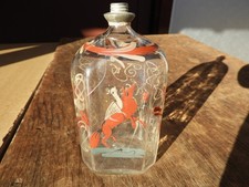 c.1790 BOTTIGLIA DI ACQUAVITE Glashütte Freudenthal? Dipinto smaltato volpe uccellino salto