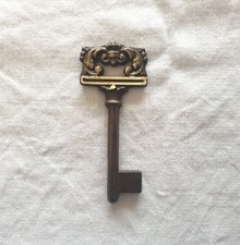 Chiave Mariani Vintage in ottone bronzato per Porte Interne