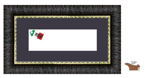 Cornice nera oro - nera, legno