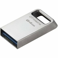  Memoria USB Kingston DataTraveler Micro 64 GB Nero Argentato