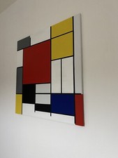 quadro Mondrian Dipinto A Mano