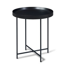Black Round Side Table
